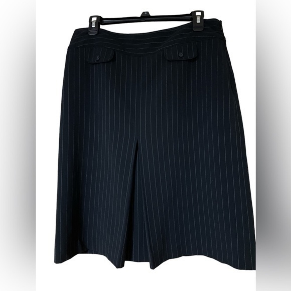 Ann Taylor Black Pin Striped Pencil Skirt Suit Skirt Size 10 Career Office